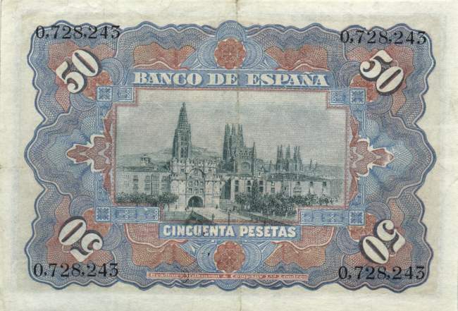50 Pesetas 15.7.1907
